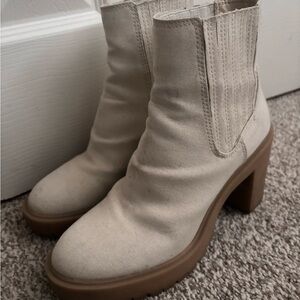 Cream Ankle Boots